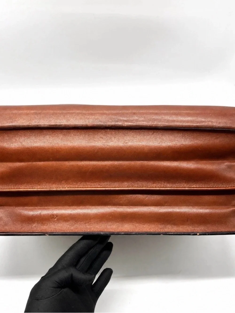 Vintage Gold Pfeil Leather Attache Briefcase Combination Lock Shoulder Strap